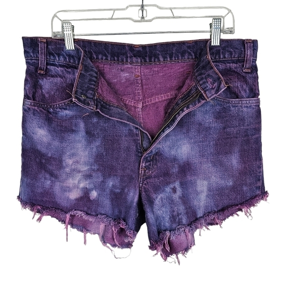 Levi Upcycled Purple Tie Dye Shorts - Picture 3 of 3
